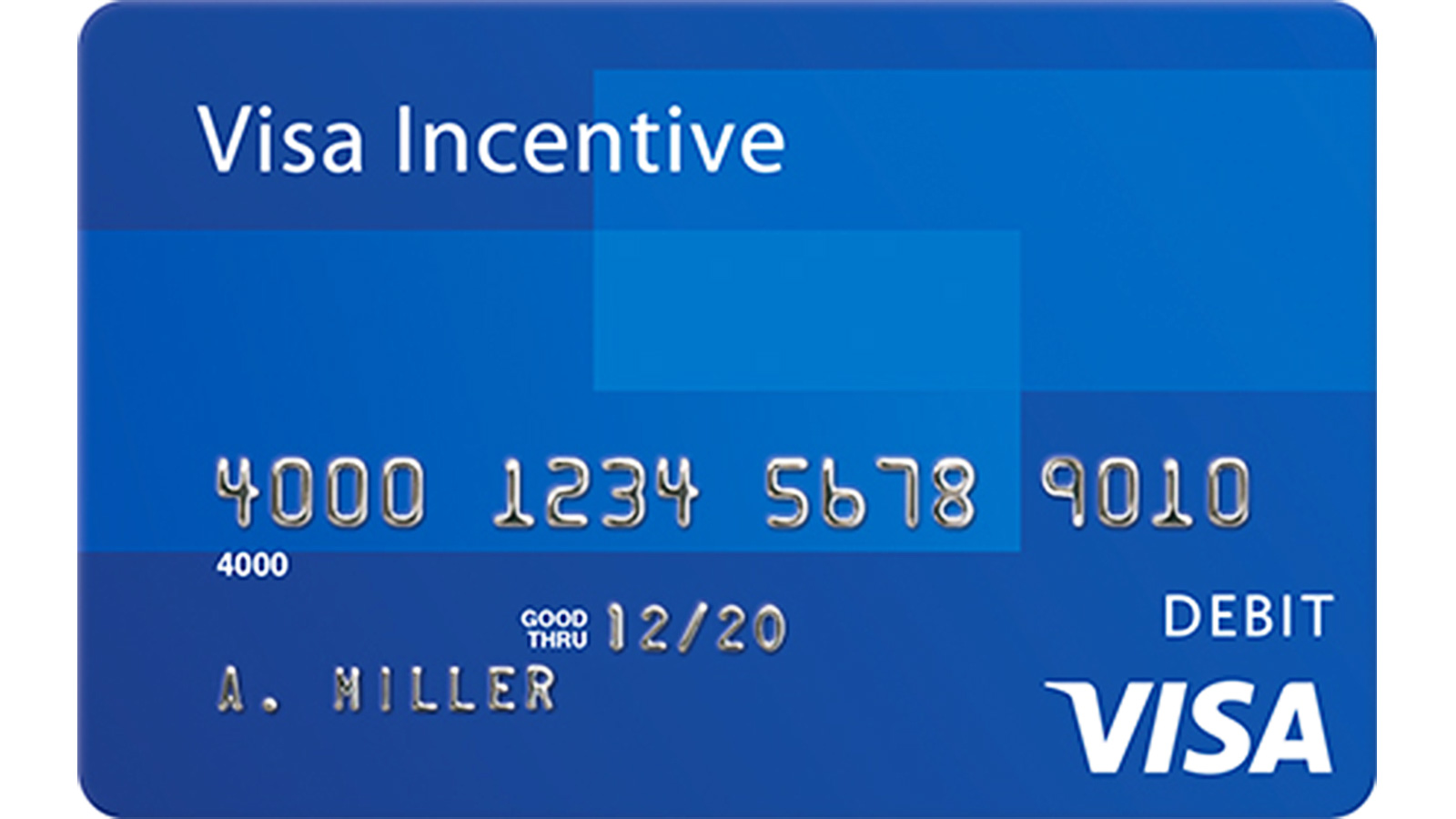 Visa Incentive card sample.