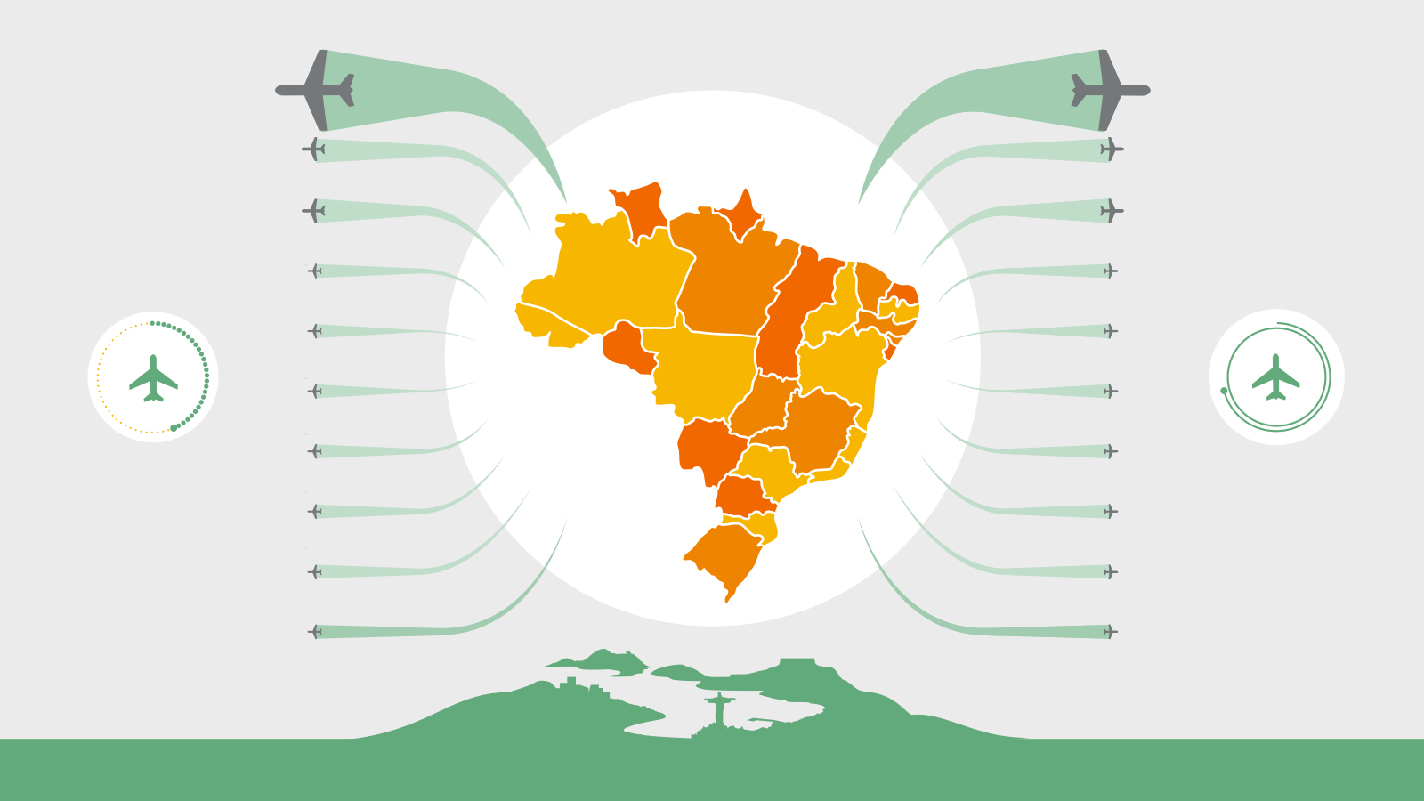 Infographic of inbound and outbound Visa card spend by visitors to Brazil and Brazilians abroad. Infographic of inbound and outbound Visa card spend by visitors to Brazil and Brazilians abroad.