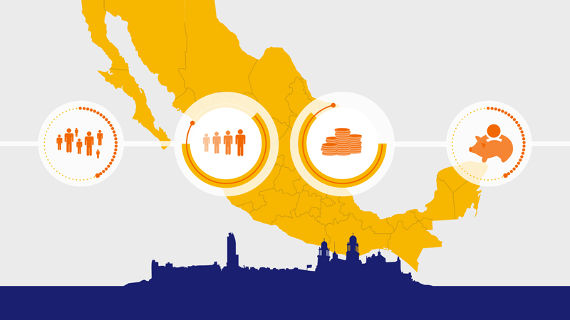 An illustration of Mexico that depicts the growing use of mobile payments in the country. An illustration of Mexico that depicts the growing use of mobile payments in the country.