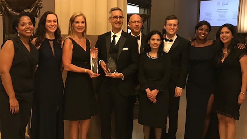 Members of Visa’s Legal team celebrate winning the National Employer of Choice award from the Minority Corporate Counsel Association in New York City
