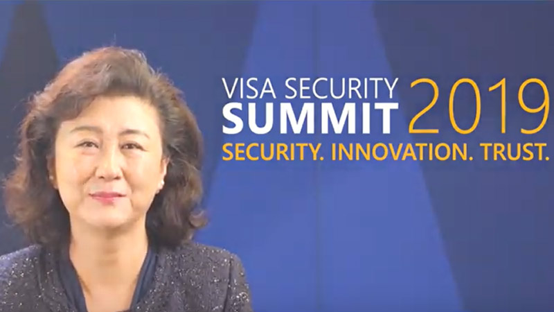 Visa Employee talking about Visa Asia Pacific security summit.