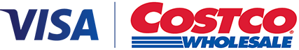 Visa and Costco Wholesale logos.