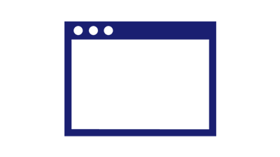 Illustration of a browser window with 3 radio buttons on the top left. Illustration of a browser window with 3 radio buttons on the top left.