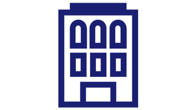 Illustration of a hotel building. Illustration of a hotel building.