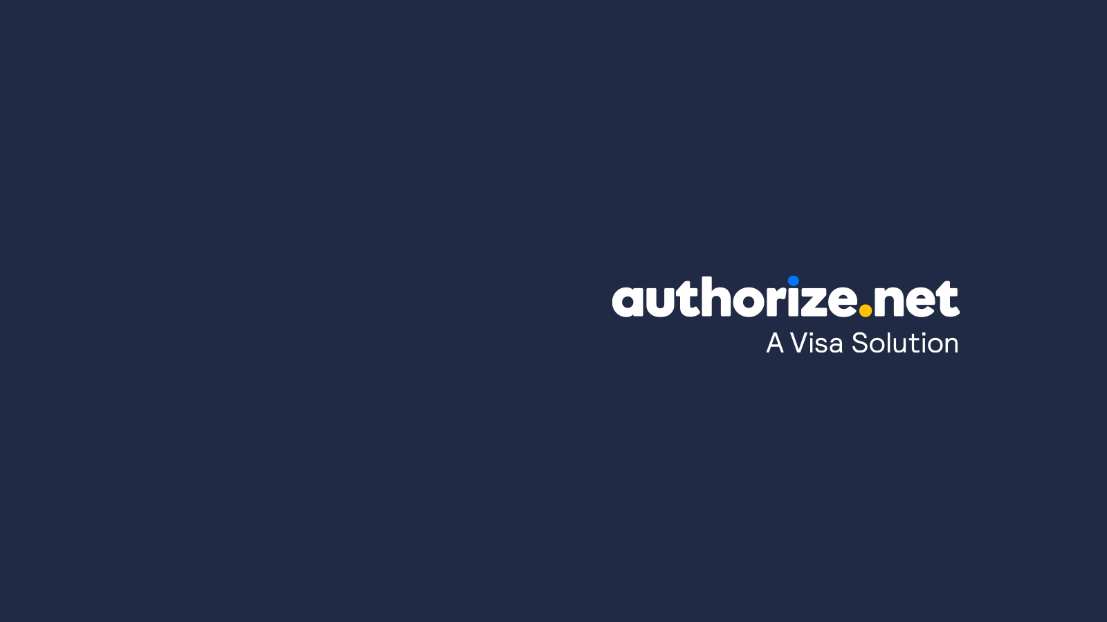 Authorize.net logo with the caption 