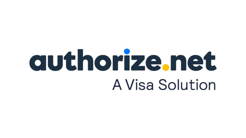 Authorize.net logo with the caption "A Visa Solution".