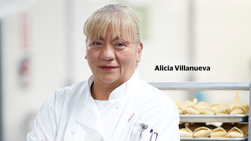 Portrait of Alicia Villanueva, whose restaurant, Tamales Los Mayas, was saved by a California Rebuilding Fund loan.