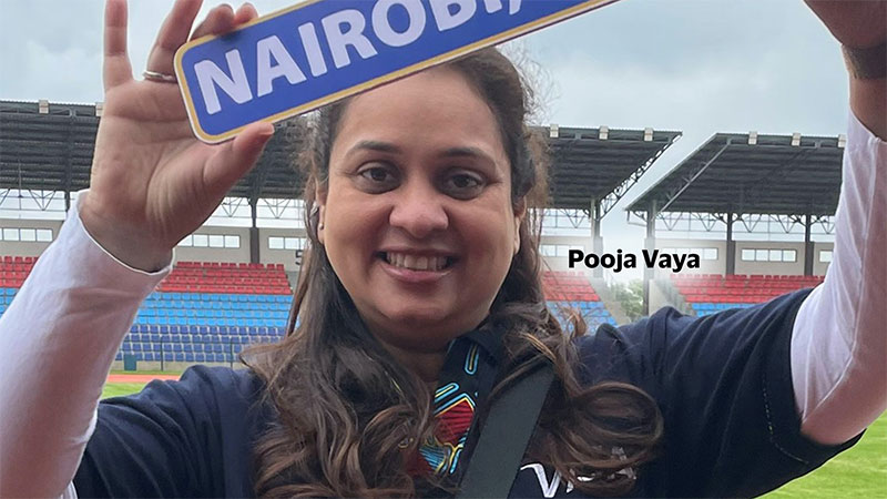Portrait of Pooja Vaya, a Visa employee in CEMEA who takes advantage of Visa matches.