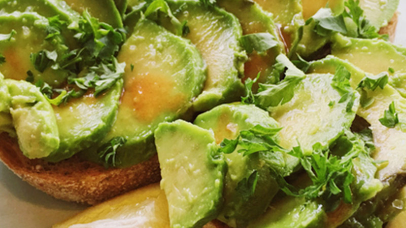 Close up of avocado toast Close up of avocado toast
