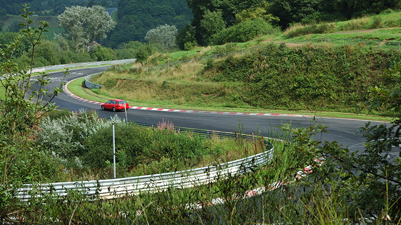 Mountain road on a car Mountain road on a car