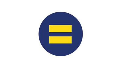 Human Rights Campaign logo. Human Rights Campaign logo.