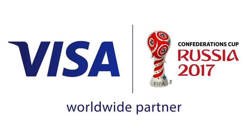 Visa Confederations Cup Russia 2017 worldwide partner logo. Visa Confederations Cup Russia 2017 worldwide partner logo.