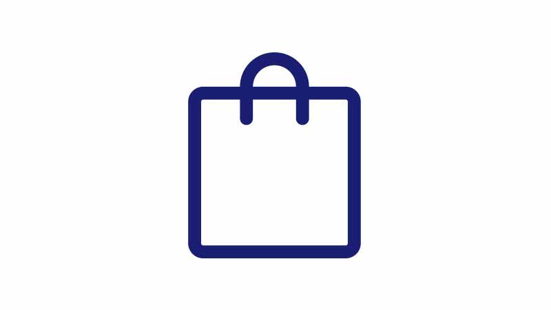 An illustration of a shopping bag.