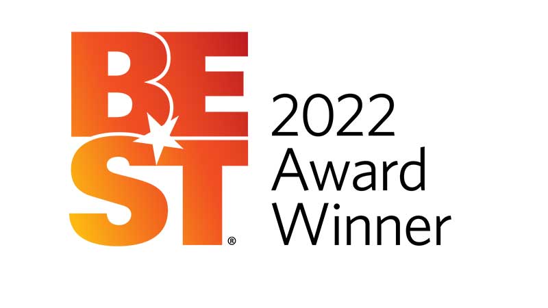 Best 2022 Award winner logo.