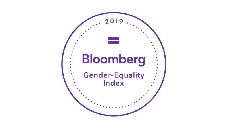 Bloomberg Gender-Equality Index awards logo. Bloomberg Gender-Equality Index awards logo.