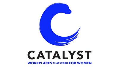 CATALYST logo. Workplaces that work for women.