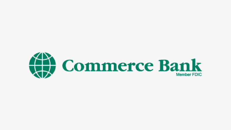 Commerce Bank logo. Member FDIC.