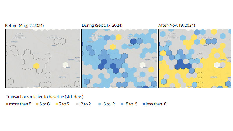 Spending impact of the September 2024 floods in Central Europe. See image description for details.