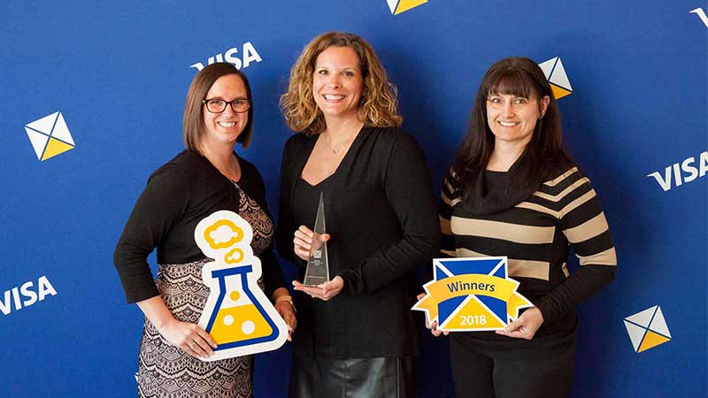 Three female award winners.